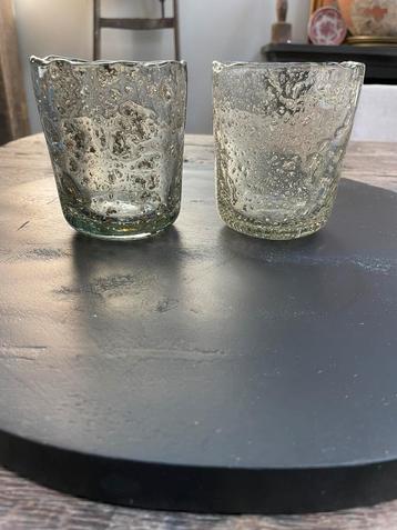 Hoffz bubbelglas windlichten klein beschikbaar voor biedingen