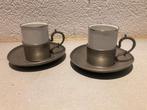 Tin/porselein koffiekopjes 1920/1930, Antiek en Kunst, Ophalen of Verzenden