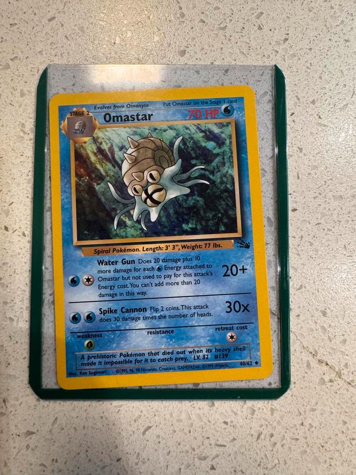 Omastar - Base Set 40/62, Hobby en Vrije tijd, Verzamelkaartspellen | Pokémon, Zo goed als nieuw, Losse kaart, Ophalen of Verzenden