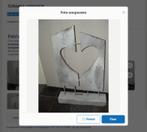 2x raamdecoratie houten hart op standaard deco, Ophalen of Verzenden, Gebruikt