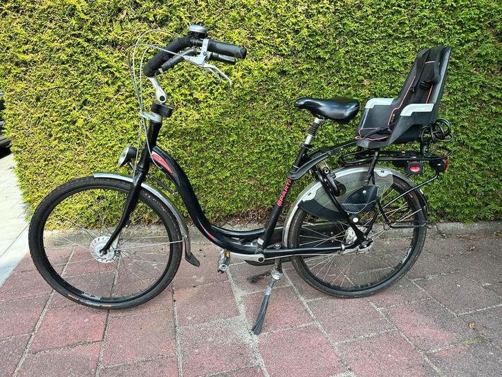 Sparta mamafiets met Bobike achterzitje, Fietsen en Brommers, Fietsen | Dames | Moederfietsen, Gebruikt, Sparta, 1 zitje, Ophalen