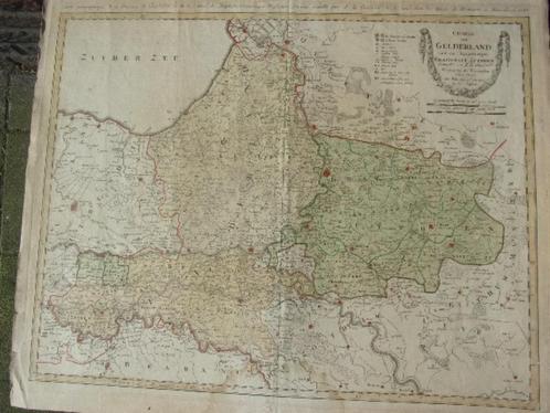 Kaart Gelderland met graafschap Zutphen Erven Homan 1787, Antiek en Kunst, Kunst | Etsen en Gravures, Ophalen of Verzenden