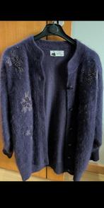 Mooi donker paars angora vest maat L of XL, Paars, Maat 42/44 (L), Ophalen of Verzenden, Zo goed als nieuw