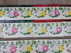 53 stuks antieke wandtegels met rozenrand roze/geel, Antiek en Kunst, Antiek | Wandborden en Tegels, Ophalen