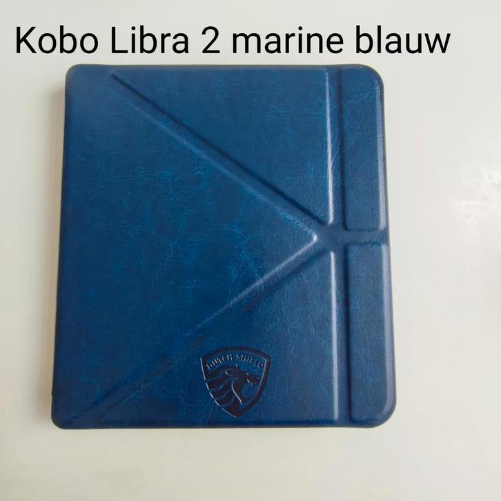 Kobo Libra 2 marine blauw hoesje / Kobo Libra 2 hoesje, Computers en Software, E-readers, Nieuw, 7 inch, Ophalen of Verzenden