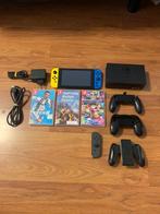 Nintendo Switch V2 + Mario Kart 8 Deluxe & Veel extra’s!, Verzenden, Racen en Vliegen, Zo goed als nieuw, 3 spelers of meer