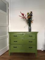 Groene ladekast / commode – vintage stijl, Huis en Inrichting, Ophalen, 50 tot 100 cm, Zo goed als nieuw, 3 of 4 laden