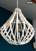 Houten Kralen Hanglamp - Zo Goed Als Nieuw, Huis en Inrichting, Lampen | Hanglampen, Ophalen, Romantisch, Zo goed als nieuw, Minder dan 50 cm