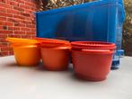 Retro Tupperware Bakjes Set, Huis en Inrichting, Keuken | Tupperware, Ophalen, Gebruikt, Oranje, Bak of Kom