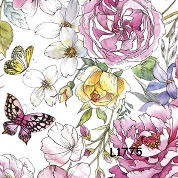 Servetten decoupage/bullet journal * bloemen L1775 beschikbaar voor biedingen
