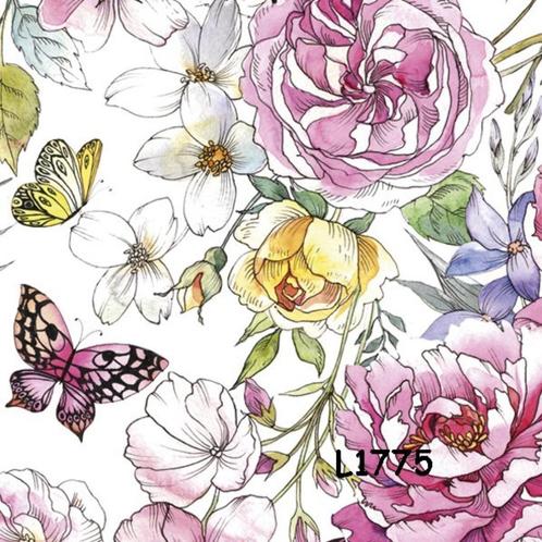 Servetten decoupage/bullet journal * bloemen L1775, Hobby en Vrije tijd, Knutselen, Nieuw, Materiaal, Verzenden