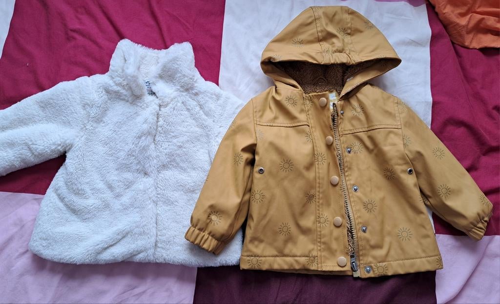 2 babyjassen: maat 71-80, 9-12 maanden, Gebruikt, Ophalen of Verzenden, Jasje, Jongetje of Meisje