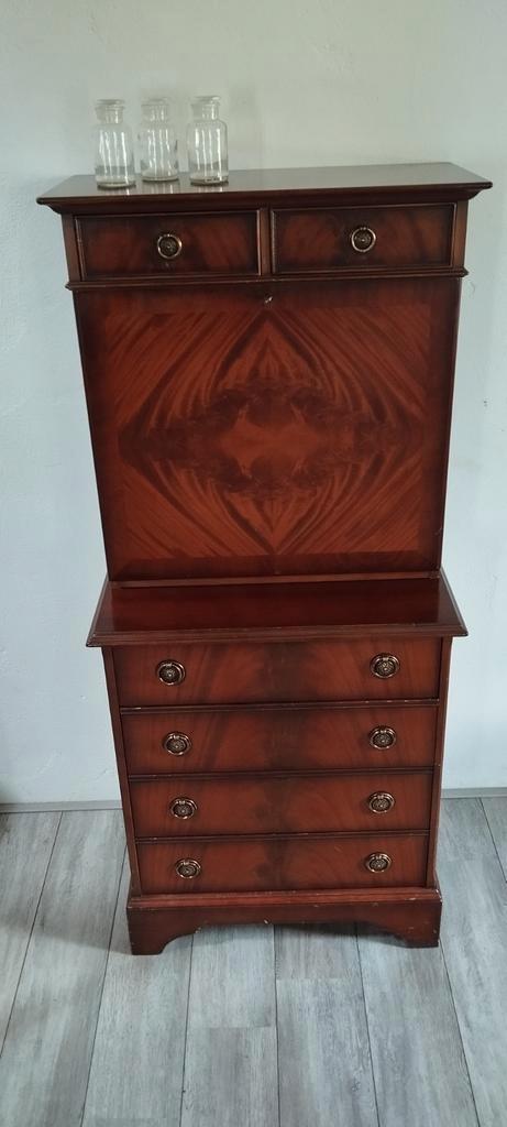 Prachtige Heldense secretaire mahonie English fourniture, Huis en Inrichting, Kasten | Secretaires, Zo goed als nieuw, Ophalen