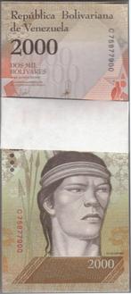 Venezuela bankbiljet 2000 Bolivares 2016 in bundel van 100, Postzegels en Munten, Bankbiljetten | Amerika, Los biljet, Zuid-Amerika