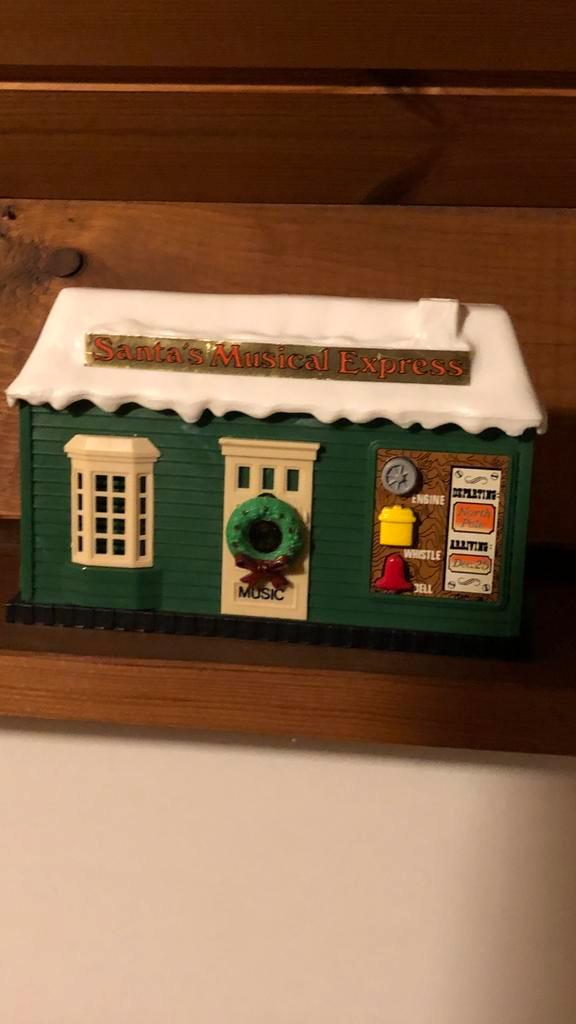 Santa’s musical express trein station kerstdorp kerst, Diversen, Kerst, Zo goed als nieuw, Ophalen of Verzenden