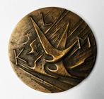 Penning Federico Carasso : 50 jaar KLM, 1969, Ophalen of Verzenden, Brons, Nederland