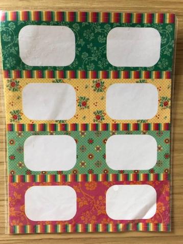 Nieuw pakketje met 24 etiketten, retro-vintage stijl. beschikbaar voor biedingen