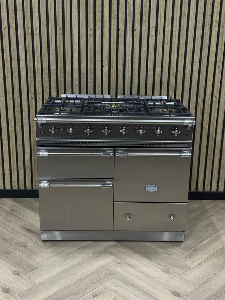 Lacanche Inox 100cm Gasoven + Hete Lucht + Pizzaoven, Witgoed en Apparatuur, Fornuizen, Vrijstaand, Gas, 5 kookzones of meer, 90 tot 95 cm