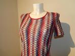 Missoni eerstelijns shirt motief in breisel kleurrijk IT 44, Maat 38/40 (M), Overige kleuren, Verzenden, Korte mouw