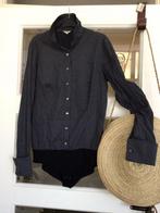 Blouse, polkadot, wit stipje zwart, mt 38/40 merk Vanilia, Ophalen of Verzenden, Zo goed als nieuw, Maat 38/40 (M), Zwart