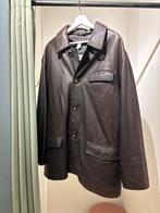 Volvo echt leren jas dk bruin L, Kleding | Heren, Jassen | Winter, Ophalen of Verzenden, Zo goed als nieuw, Maat 52/54 (L), Bruin