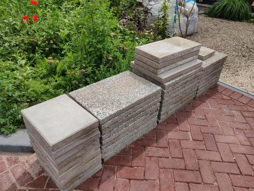 Betontegels en opsluitband 10m2 gratis, Tuin en Terras, Tegels en Klinkers, Gebruikt, Terrastegels, Beton, 10 m² of meer, Ophalen