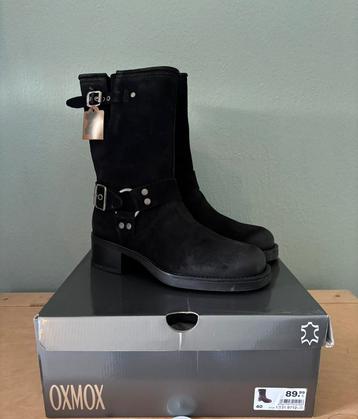 Oxmox biker boots 100% leer zwart maat 40 nieuw beschikbaar voor biedingen