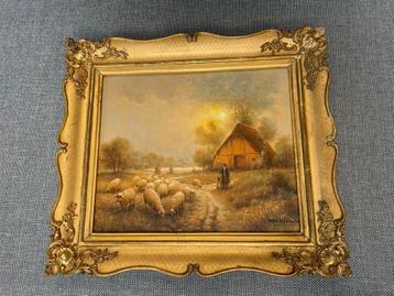 Schilderij Schaapherder met Kudde beschikbaar voor biedingen
