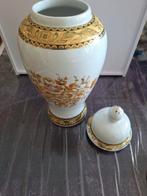 Dekselvaas Gold blossom h, Antiek en Kunst, Antiek | Vazen, Ophalen of Verzenden