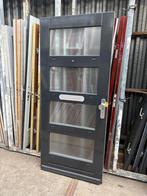 Houten voordeur dubbelglas 92,5x211,5 €200, Ophalen, Zo goed als nieuw, Buitendeur, 200 tot 215 cm