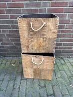 Twee rieten dozen/manden voor in Kallax kast Ikea, Huis en Inrichting, Ophalen of Verzenden, Zo goed als nieuw