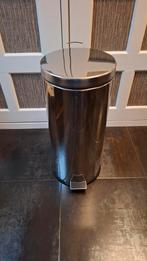 Brabantia Chromen rvs prullenbak zie omschrijving, Huis en Inrichting, Woonaccessoires | Prullenbakken, Ophalen, Met pedaal, 50 tot 75 cm