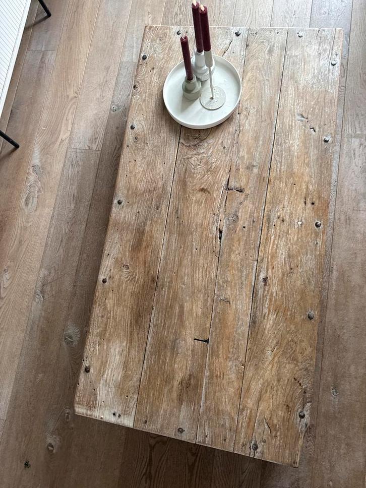 Oude Indiase tafel - Coopers Wonen, Huis en Inrichting, Tafels | Salontafels, Gebruikt, Minder dan 50 cm, 50 tot 100 cm, 150 tot 200 cm