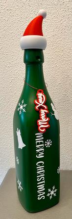 Kerst decoratie fles met kerstmuts, Ophalen of Verzenden, Zo goed als nieuw