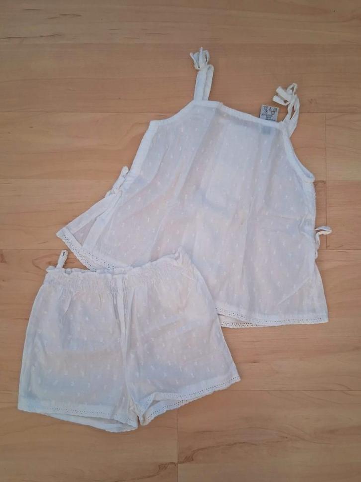 Broderie setje mt 74, Kinderen en Baby's, Babykleding | Maat 74, Zo goed als nieuw, Meisje, Ophalen of Verzenden