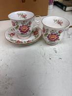 Royal Ascot Indian Rose Kopjes (2 stuks) - Fijne Porselein S, Ophalen of Verzenden