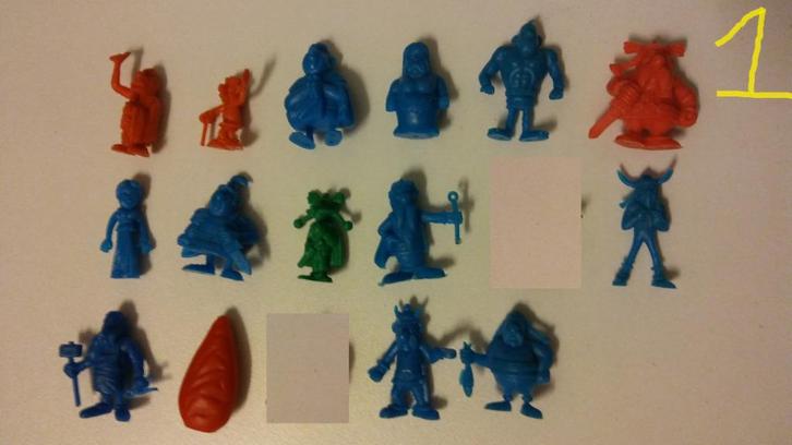 Asterix en Obelix strip tekenfilm figuren Kauwgom vintage, Verzamelen, Stripfiguren, Gebruikt, Beeldje of Figuurtje, Asterix en Obelix