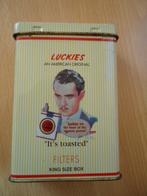 Luckies, Lucky Strike sigaretten blikje, Verzamelen, Rookartikelen, Aanstekers en Luciferdoosjes, Ophalen of Verzenden, Gebruikt