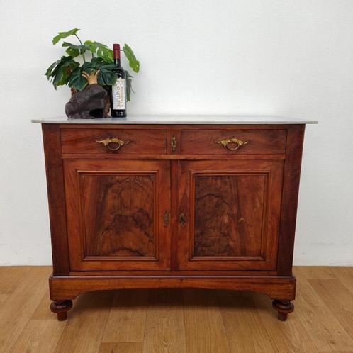 Vintage Antiek dressoir commode ladekast met marmer blad 607, Huis en Inrichting, Kasten | Ladekasten, Gebruikt, Ophalen of Verzenden