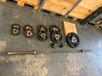 Ziva 87,5 kg Olympische halter schijven met stang, Ophalen, Gebruikt, Met stang, 87,5 kg schijven