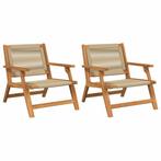 Tuinmeubelen 2 pcs Beige 78 x 67 x 73cm, Venlo, Info@bargains-by-dj.nl, Nieuw, Ophalen of Verzenden