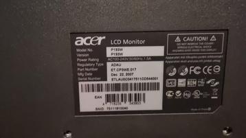 Acer P193W monitor beschikbaar voor biedingen