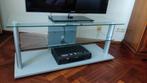 TV meubel met hard glazen platen, Ophalen, Zo goed als nieuw, 25 tot 50 cm, Minder dan 100 cm