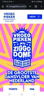 Vroeg pieken vroegpieken vloer amsterdam 2x ziggo dome, Twee personen