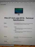 iMac 27 inch met Toetsenbord & Muis, Computers en Software, Apple Desktops, Ophalen, Gebruikt, IMac, 3 tot 4 Ghz