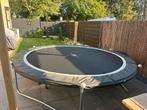 Zwarte trampoline Ø3 meter met vangnet – goede staat – €120, Ophalen, Zo goed als nieuw