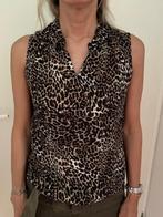 Purdey top panter print klein kraagje mouwloos, Bruin, Ophalen of Verzenden, Zo goed als nieuw, Purdey