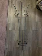 Antraciet metalen kapstok met messing accenten, Wandkapstok, Gebruikt, 100 tot 150 cm, Ophalen of Verzenden
