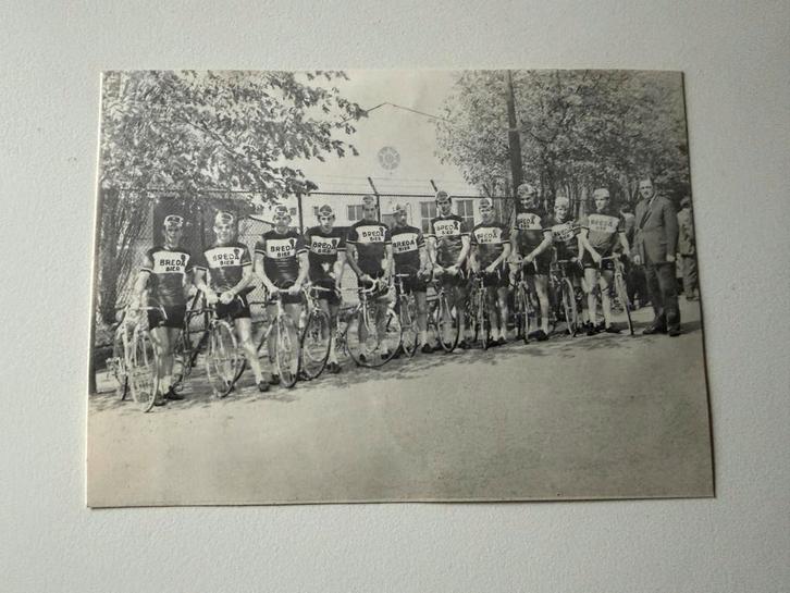 Teamfoto Breda Bier team wielrennen, Verzamelen, Sportartikelen en Voetbal, Zo goed als nieuw, Poster, Plaatje of Sticker, Overige sporten