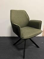 Draaistoel / Eetkamerstoel Oslo - set van 5 groen / stof, Nieuw, Vijf, Zes of meer stoelen, Modern, Stof